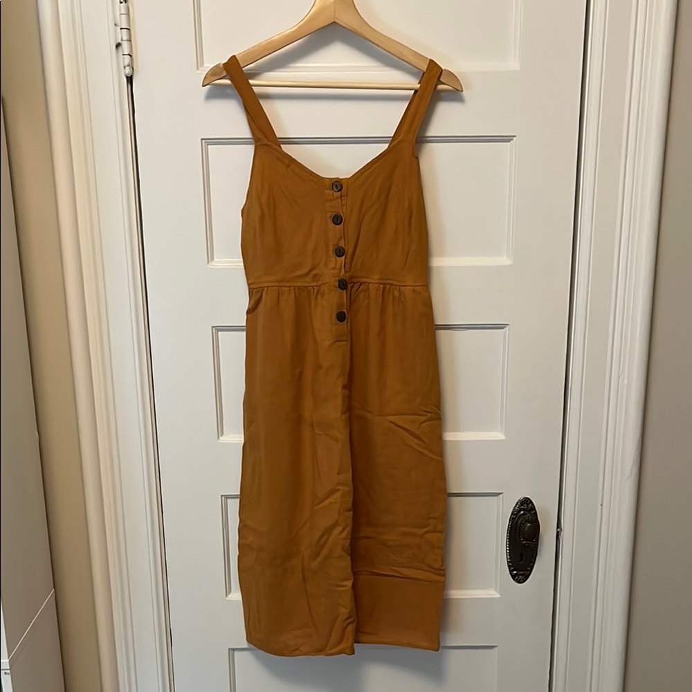 Universal Thread Mustard Yelllow Sleeveless Sundr… - image 1